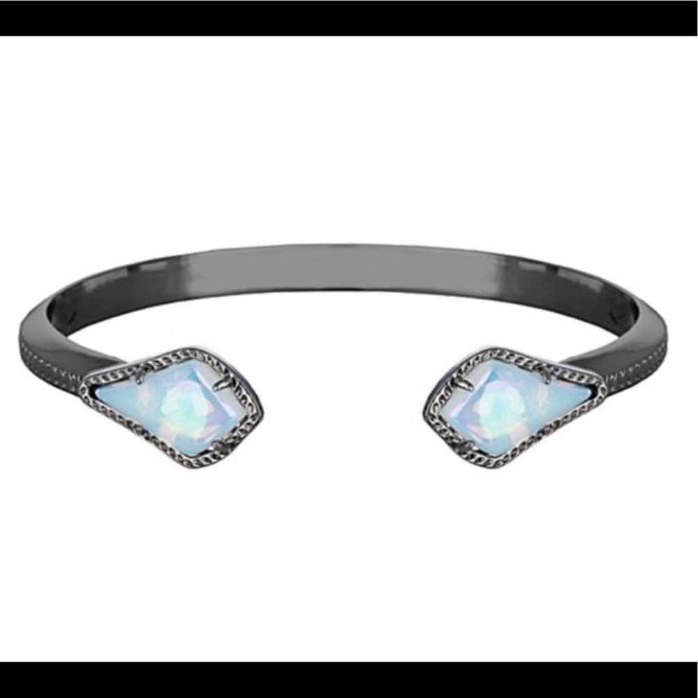Kendra Scott Liana Bracelet Gunmetal/Opalite Stone